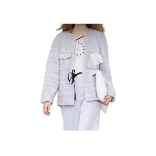 CHANEL Фиолетовые Женские Куртки