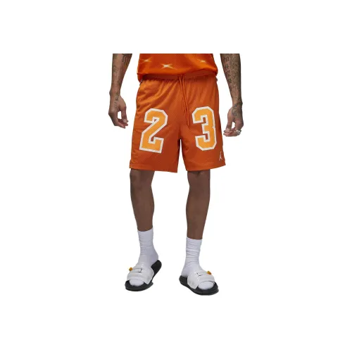 Jordan Essentials Orange Men's Casual Shorts Jordan Essentials Апельсиновые Мужские Повседневные Шорты