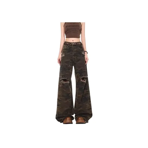 ZHUFEI Камуфляж Женские Джинсы