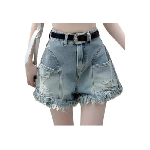 YICHEN Blue Женские джинсовые шорты