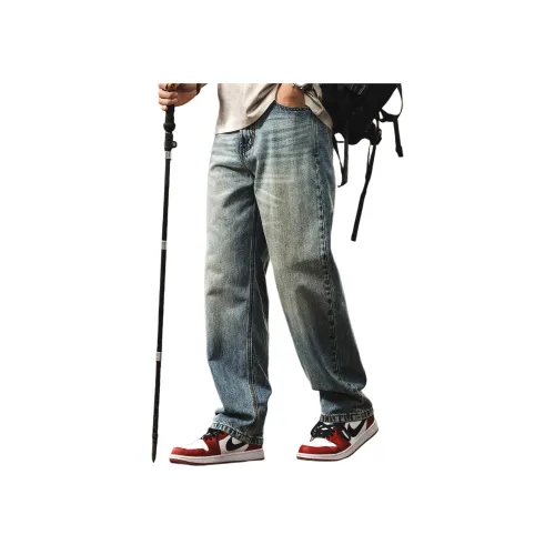 JIELEINUO Синие Унисекс Джинсы