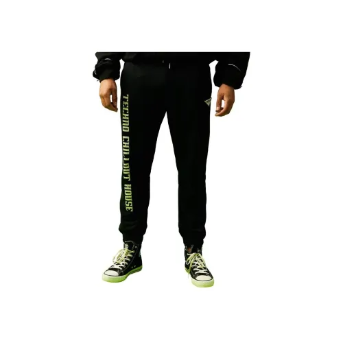 TCH Черные Мужские Вязаные Спортивные Штаны