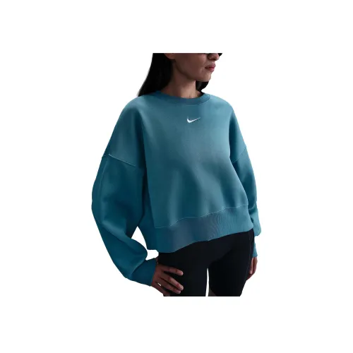 nike Sportswear Phoenix Fleece Толстовка Женская Дымчатый Синий Парус