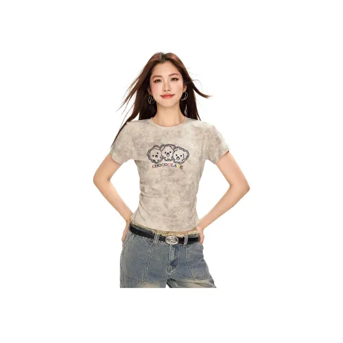 CHOCOOLATE T Рубашка Женские KHX Tie Dye Хаки