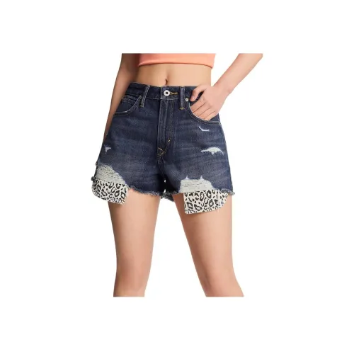 Женские джинсовые шорты Lee co-branded модель средний синий