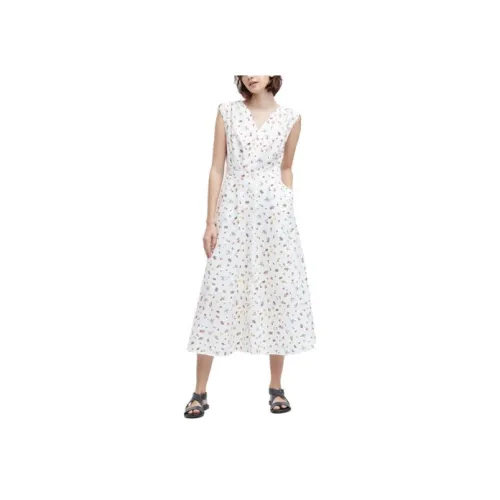 UNIQLO X Ines de la Fressange Сливочные Женские Платья без рукавов