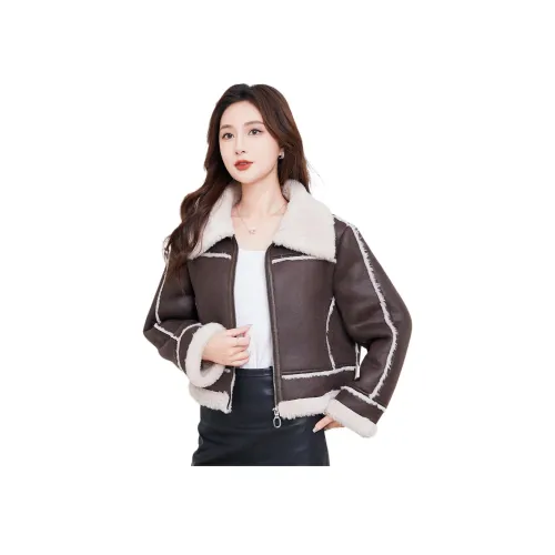 BILISISHANYANG Мех Куртка Женская