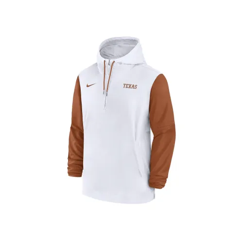 nike Texas Longhorns Sideline Pre Game Игрок Куртки Пальто Мужской Белый