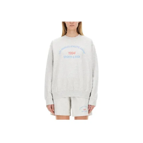 SPORTY & RICH Серый Унисекс Свитшоты