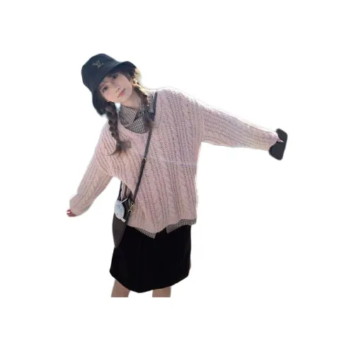 Mu Xiao Xin Розовый Женский Трикотаж