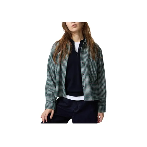 UNIQLO Бирюзовые Женские Рубашки