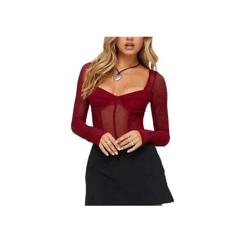 PRINCESS POLLY LEONIE Комбинезон Женские Бургунди Бордовый Красный