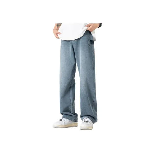 WOOD SOON Джинсы Мужские Джинсовый Синий