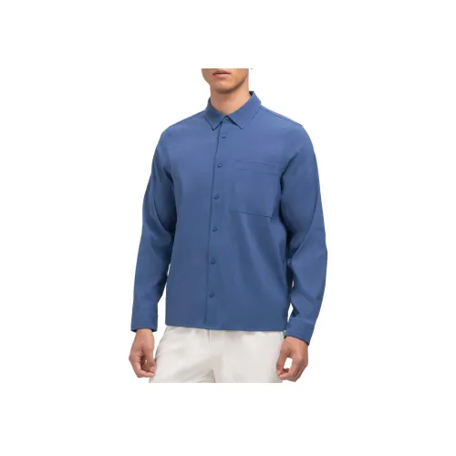 lululemon Рубашка Мужская Елочка Синий