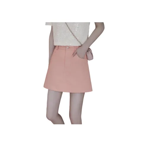 Small Grains Джинсовые короткие юбки Женские Розовый