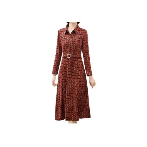 Mapping Длинное платье с длинными рукавами женское