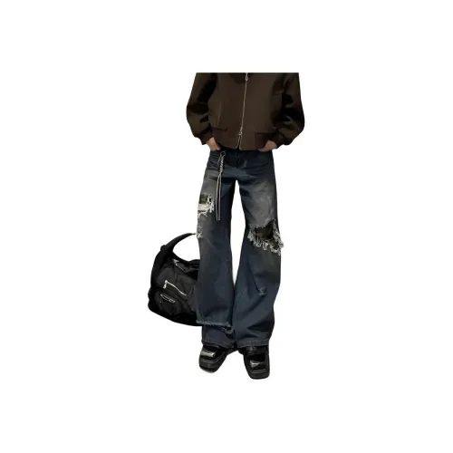 AMBER LIGHT Синий Унисекс Джинсы