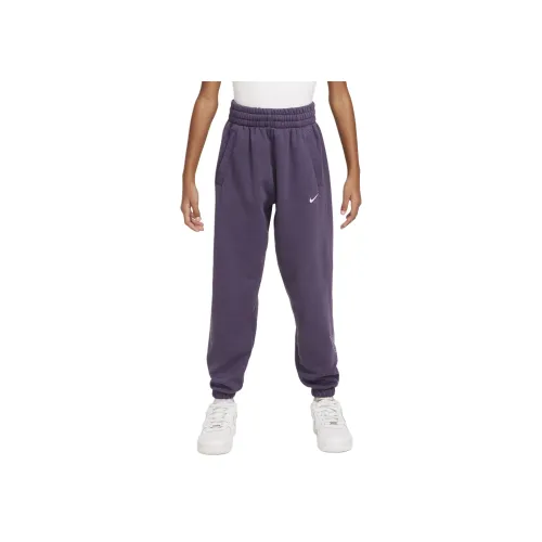 nike Swoosh Брюки Deep Изюм Цвет Металлическое серебро Подростки