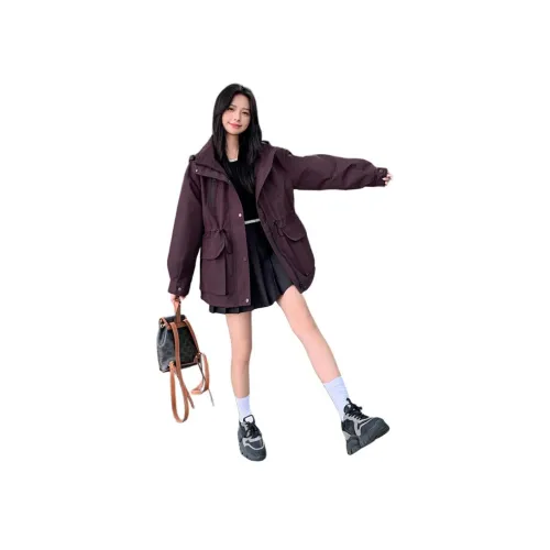 MEXICAN Фиолетовый Женское Короткое Пальто