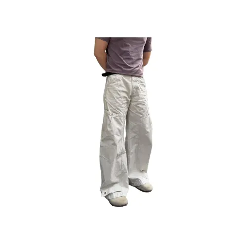 MORii Light Beige Unisex Casual Pants MORii Светло-бежевые унисекс повседневные штаны