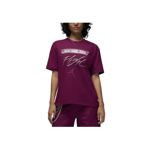 Jordan Flight HeritageGRAPHIC T-рубашка с рукавом-тренч женская темно-фиолетовая