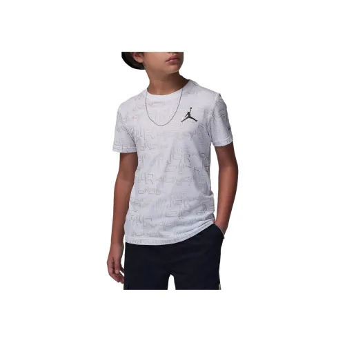 Джордан Прозрачный Lane Tee T Рубашка Детская Белая