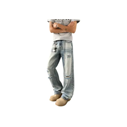 RUIFANDISI Синий Мужской Джинсы