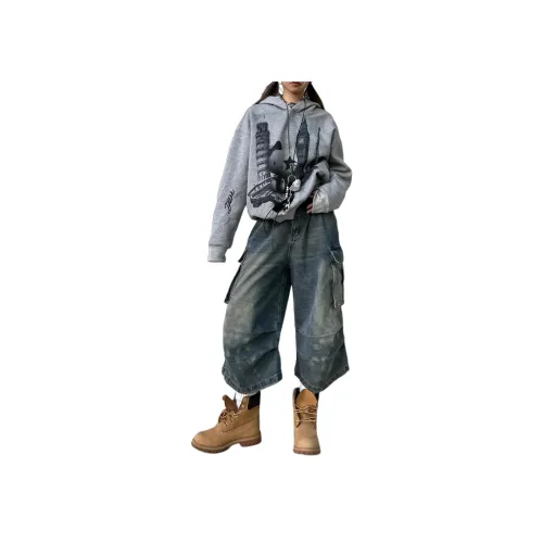 WOMA Синие Унисекс Джинсовые Шорты