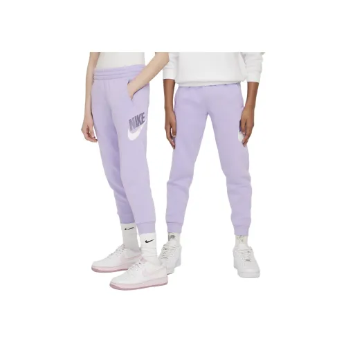 Подростки Nike Вязаные Тренировочные Штаны Клуб FleeceBig Детские Джоггеры Фиолетовые