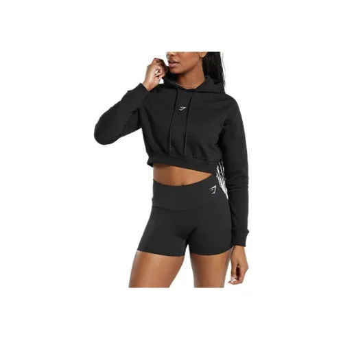 GYMSHARK Тренировки Толстовка Женская Черная