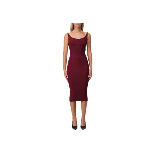 Mugler Red Женские Платья без рукавов