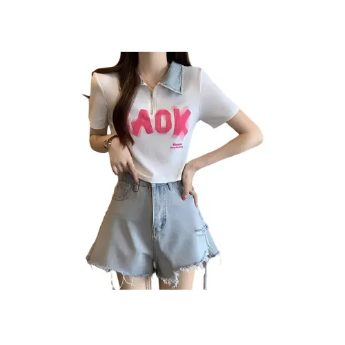 IQC Белые Женские Футболки