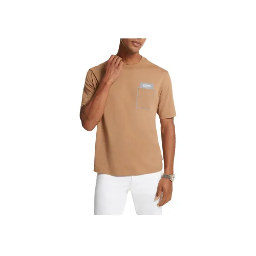 MICHAEL KORS Мужские T-рубашки Темно-верблюжьего цвета
