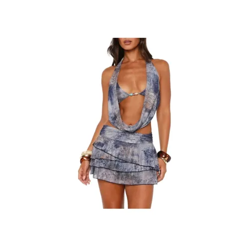 WHITE FOX Mini Skirt Palm OASIS Повседневные короткие юбки Женские