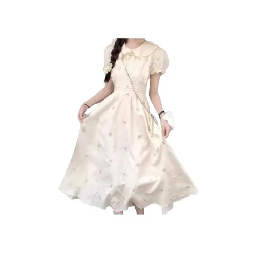 COVER TIME Короткое платье с короткими рукавами женское