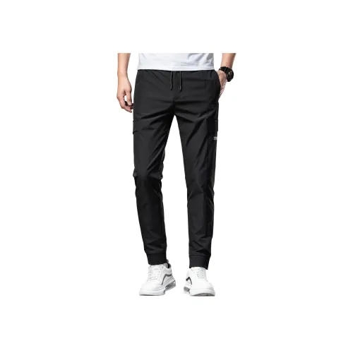 EDENBO Черные Мужские Вязаные Спортивные Штаны