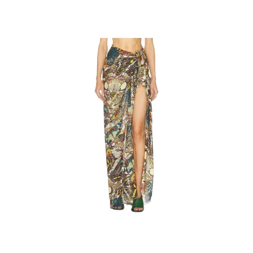Jean Paul Gaultier Повседневный Длинный Юбка Женские Многоцветный