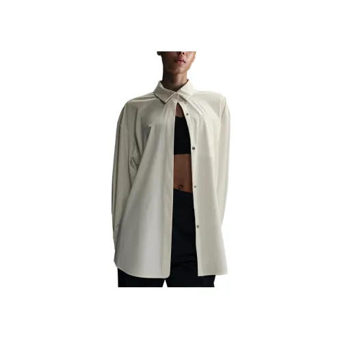 nike Dri Fit 24,7 PerfectStretch Рубашка Женская Холст Светлый Костный