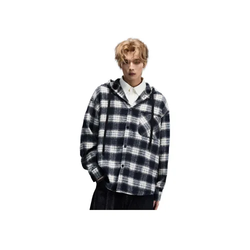 ALL IN Черная клетка Унисекс Рубашки