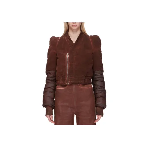 Rick Owens DRKSHDW FW24 Хлопковый пуховик Женский Темно-красный