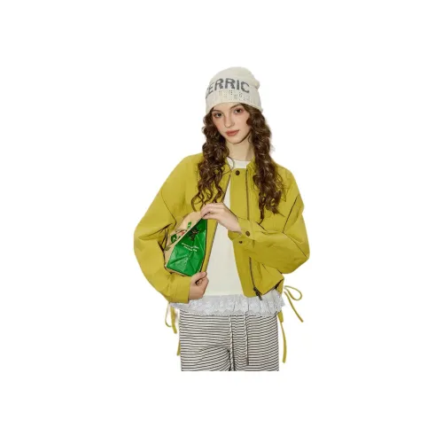 Coolhut Желтый Женские Короткие Пальто