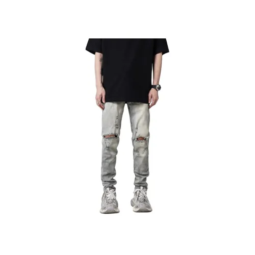 Z POCKET Light Blue Unisex Jeans Z POCKET Светло-голубые унисекс джинсы