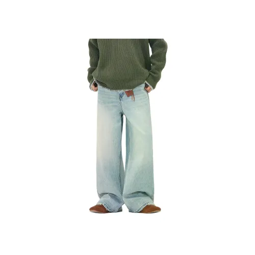 JFU Синий Мужские Джинсы