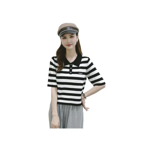 X MOOM T Рубашка Женская Черная с Ожерельем