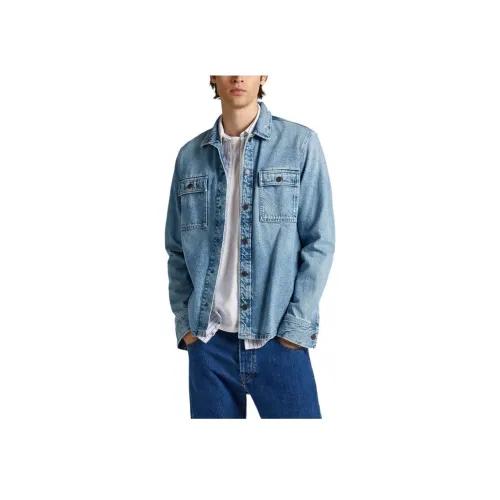 Pepe Jeans Светло-Синие Мужские Джинсовые Куртки