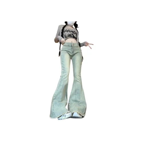 FOREST LIBRARY Синие Унисекс Джинсы