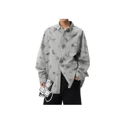 GANGZAI Длинный рукав рубашка унисекс