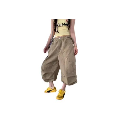 MUCCHIC Khaki Женские Повседневные Брюки