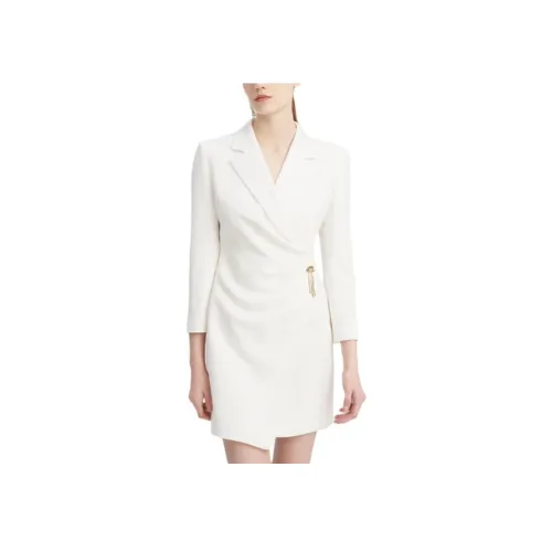 ELLASSAY Длинное платье с длинными рукавами женское чисто белое