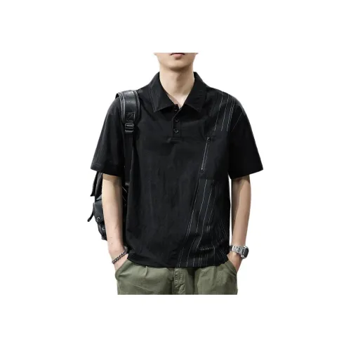 QIANJINNIU Летнее Поло Свободного кроя Мужское